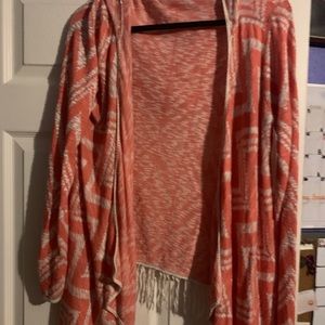 Pink and White Cardigan